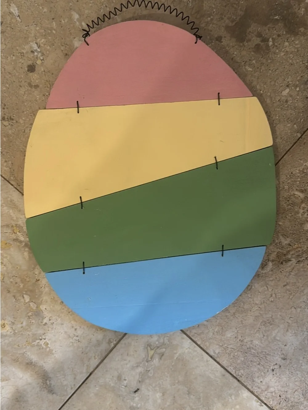 Happy Easter Pastel Egg Wall Decor - Pink, Yellow, Green, Blue
